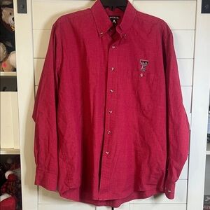 Antigua Texas Tech Red checkered size Medium Men's Shirt